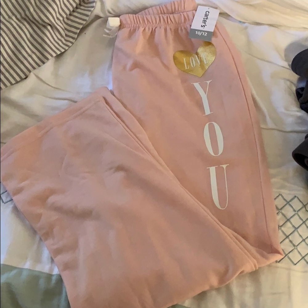 Super comfy girls Carter’s lounge pants size 10/12
